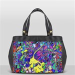 vibrant abstract floral/rainbow color Oversize Office Handbag