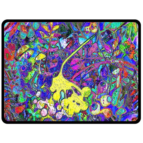 vibrant abstract floral/rainbow color Fleece Blanket (Large)  from ArtsNow.com 80 x60  Blanket Front