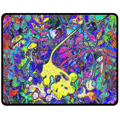 vibrant abstract floral/rainbow color Fleece Blanket (Medium)  from ArtsNow.com 60 x50  Blanket Front