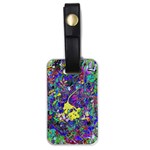 vibrant abstract floral/rainbow color Luggage Tag (one side)