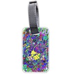 vibrant abstract floral/rainbow color Luggage Tag (two sides)