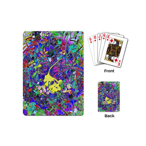 vibrant abstract floral/rainbow color Playing Cards Single Design (Mini) from ArtsNow.com Back