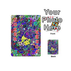 vibrant abstract floral/rainbow color Playing Cards 54 Designs (Mini) from ArtsNow.com Front - Joker2