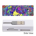 vibrant abstract floral/rainbow color Memory Card Reader (Stick)