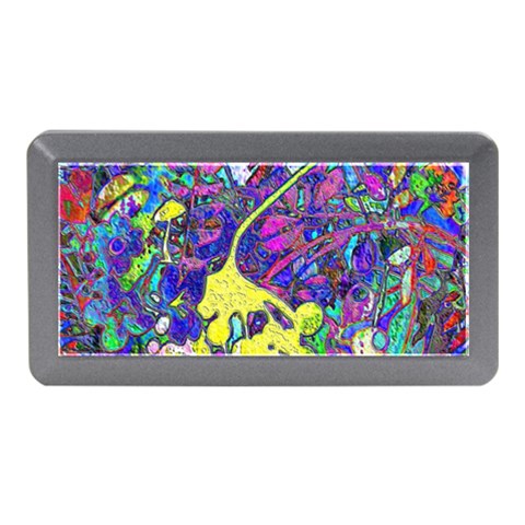 vibrant abstract floral/rainbow color Memory Card Reader (Mini) from ArtsNow.com Front