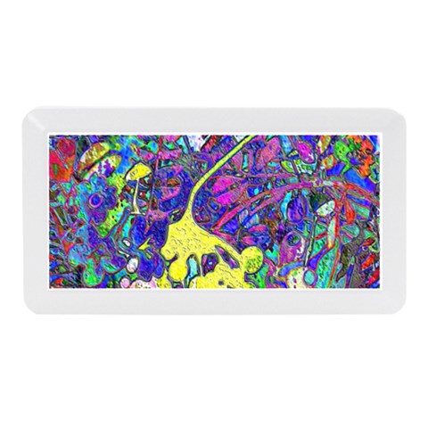 vibrant abstract floral/rainbow color Memory Card Reader (Mini) from ArtsNow.com Front