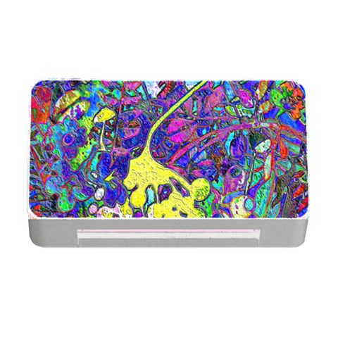 vibrant abstract floral/rainbow color Memory Card Reader with CF from ArtsNow.com Front