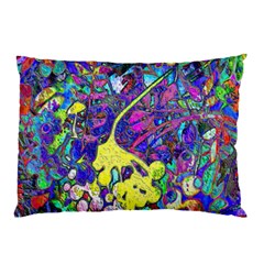 vibrant abstract floral/rainbow color Pillow Case (Two Sides) from ArtsNow.com Front