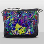 vibrant abstract floral/rainbow color Messenger Bag