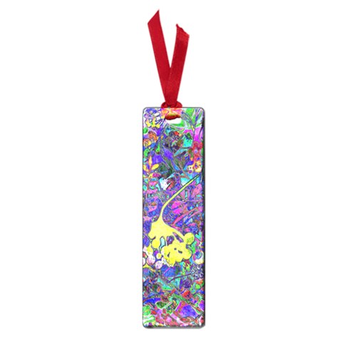 vibrant abstract floral/rainbow color Small Book Marks from ArtsNow.com Front