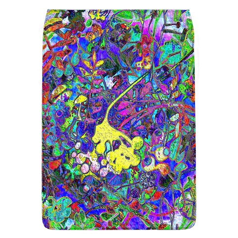 vibrant abstract floral/rainbow color Removable Flap Cover (L) from ArtsNow.com Front