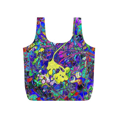 vibrant abstract floral/rainbow color Full Print Recycle Bag (S) from ArtsNow.com Front