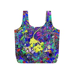 vibrant abstract floral/rainbow color Full Print Recycle Bag (S) from ArtsNow.com Front