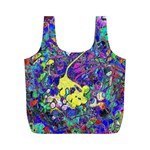 vibrant abstract floral/rainbow color Full Print Recycle Bag (M)