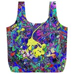 vibrant abstract floral/rainbow color Full Print Recycle Bag (XL)