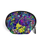 vibrant abstract floral/rainbow color Accessory Pouch (Small)