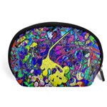 vibrant abstract floral/rainbow color Accessory Pouch (Large)