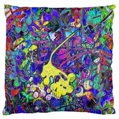 vibrant abstract floral/rainbow color Standard Flano Cushion Case (Two Sides) from ArtsNow.com Front