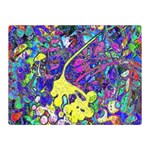 vibrant abstract floral/rainbow color Double Sided Flano Blanket (Mini) 