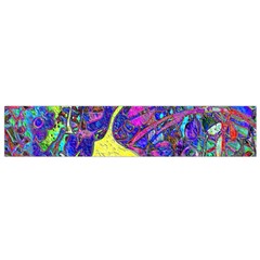 vibrant abstract floral/rainbow color Small Flano Scarf from ArtsNow.com Front