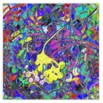 vibrant abstract floral/rainbow color Large Satin Scarf (Square)