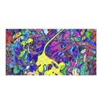 vibrant abstract floral/rainbow color Satin Wrap