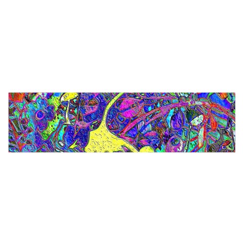 vibrant abstract floral/rainbow color Satin Scarf (Oblong) from ArtsNow.com Front