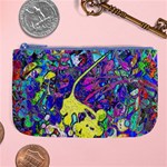 vibrant abstract floral/rainbow color Large Coin Purse