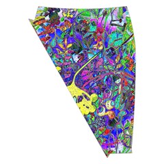 vibrant abstract floral/rainbow color Midi Wrap Pencil Skirt from ArtsNow.com Front Left