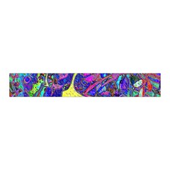 vibrant abstract floral/rainbow color Midi Wrap Pencil Skirt from ArtsNow.com Waistband