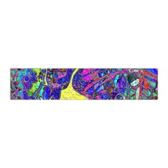 vibrant abstract floral/rainbow color Pleated Skirt from ArtsNow.com Waist Band