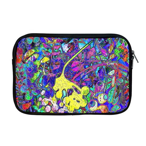 vibrant abstract floral/rainbow color Apple MacBook Pro 17  Zipper Case from ArtsNow.com Front