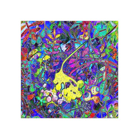 vibrant abstract floral/rainbow color Square Tapestry (Small) from ArtsNow.com Front