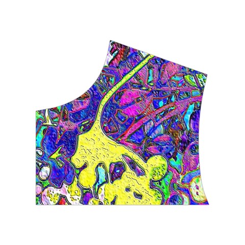 vibrant abstract floral/rainbow color Women s Button Up Vest from ArtsNow.com Top Left