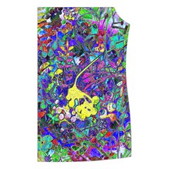 vibrant abstract floral/rainbow color Women s Button Up Vest from ArtsNow.com Front Left