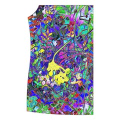 vibrant abstract floral/rainbow color Women s Button Up Vest from ArtsNow.com Front Right