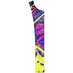 vibrant abstract floral/rainbow color Women s Button Up Vest from ArtsNow.com Button Placket Left