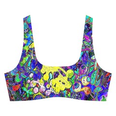 vibrant abstract floral/rainbow color Cross Back Hipster Bikini Set from ArtsNow.com Front