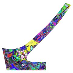 vibrant abstract floral/rainbow color Cross Back Hipster Bikini Set from ArtsNow.com Back Left