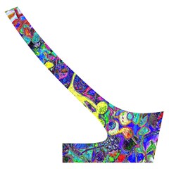 vibrant abstract floral/rainbow color Cross Back Hipster Bikini Set from ArtsNow.com Back Right