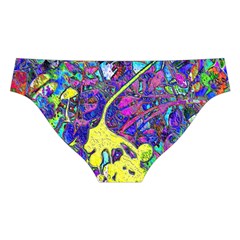 vibrant abstract floral/rainbow color Cross Back Hipster Bikini Set from ArtsNow.com Back Under