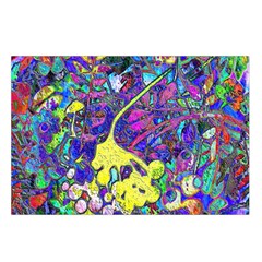 vibrant abstract floral/rainbow color Belt Pouch Bag (Small) from ArtsNow.com Loop