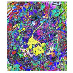 vibrant abstract floral/rainbow color Waist Pouch (Large) from ArtsNow.com Back Strap