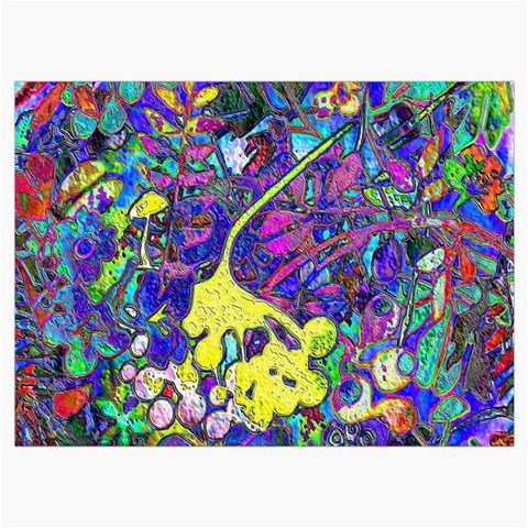 vibrant abstract floral/rainbow color Roll Up Canvas Pencil Holder (M) from ArtsNow.com Front