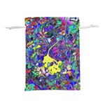 vibrant abstract floral/rainbow color Lightweight Drawstring Pouch (S)