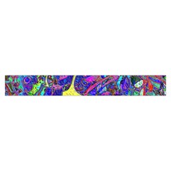 vibrant abstract floral/rainbow color Makeup Case (Large) from ArtsNow.com Zipper Front