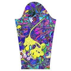 vibrant abstract floral/rainbow color Kids  Midi Sailor Dress from ArtsNow.com Sleeve Left