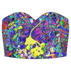 vibrant abstract floral/rainbow color Short Sleeve Drop Hem Chiffon Dress from ArtsNow.com Front Top