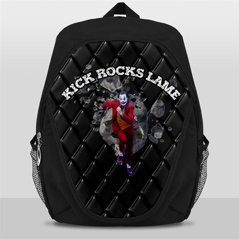 Combat76 Kick Rocks Lame Backpack Bag from ArtsNow.com Front