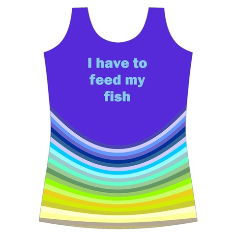 I have to feed my fish Criss Cross Back Tank Top  from ArtsNow.com Front